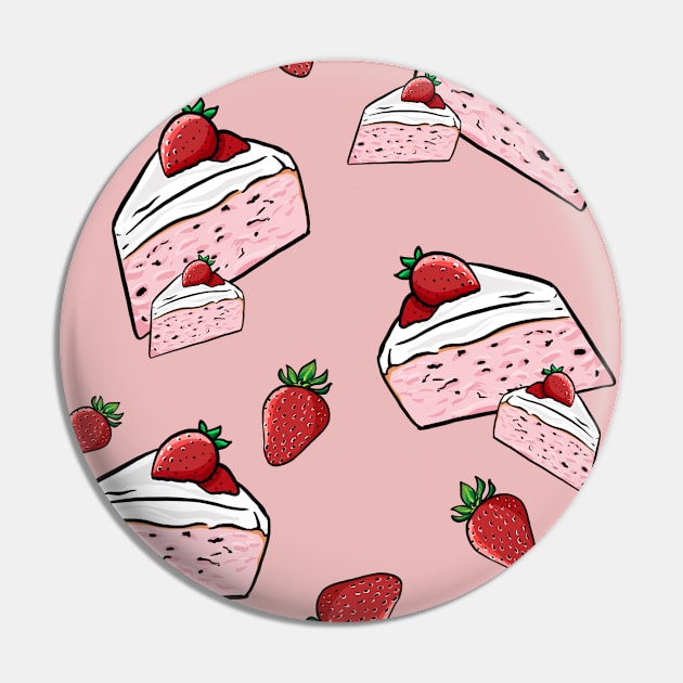 Strawberry Cakes Pin by Danispolez_illustrations