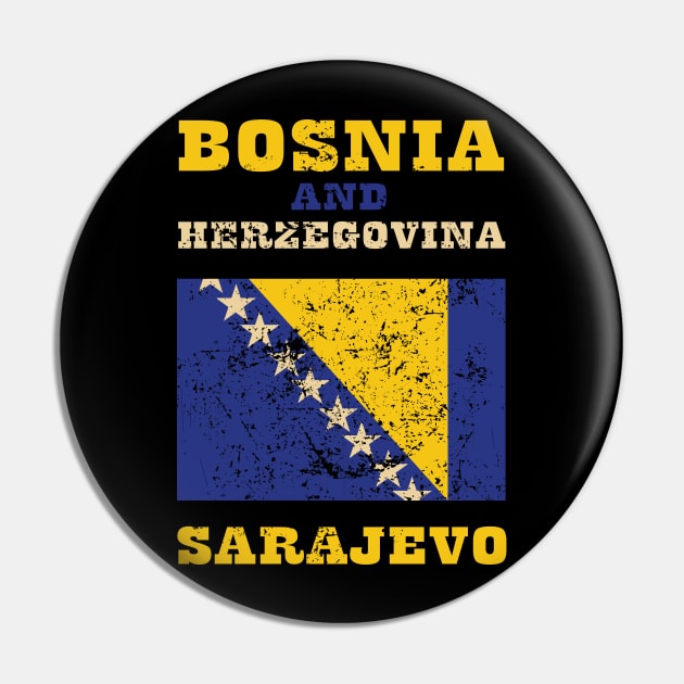 Flag of Bosnia and Herzegovina Pin by KewaleeTee