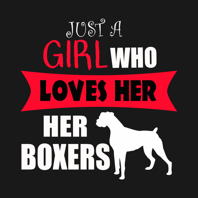 Girl Who Loves Her Boxer Dogs by 3QuartersToday