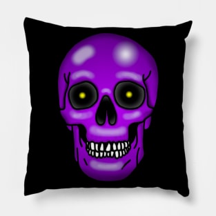 Skull, bruise purple, no background Pillow