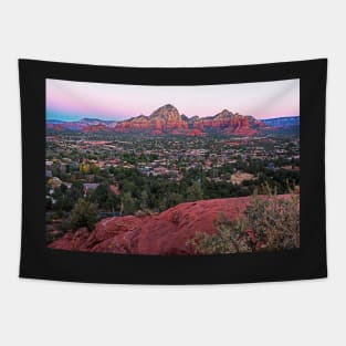 Looking down on Sedona from Airport Mesa Sunrise Tapestry