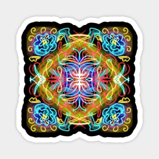 Rainbow ornament doodles Magnet