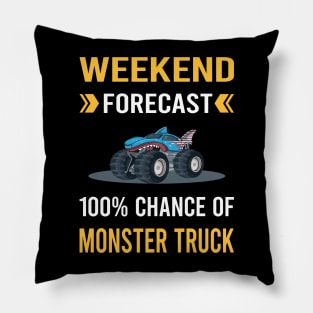 Weekend Forecast Monster Truck Trucks Pillow