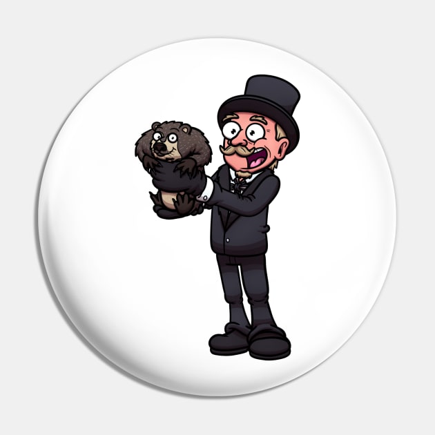 Man Holding A Groundhog Pin by TheMaskedTooner