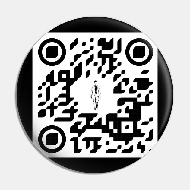 Never Gonna Give You Up - QR Code - Rick Roll Pin by Aldrvnd