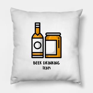 Beer Drinking Team Pillow