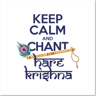 Keep calm and chant Hare Krishna Art Print by Haridas