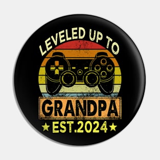 leveled up to grandpa est 2024 Pin