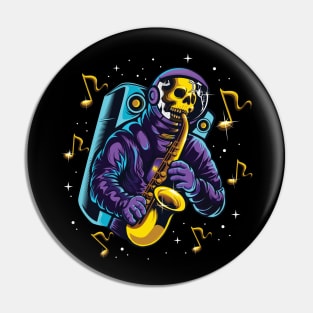 music skeleton Pin