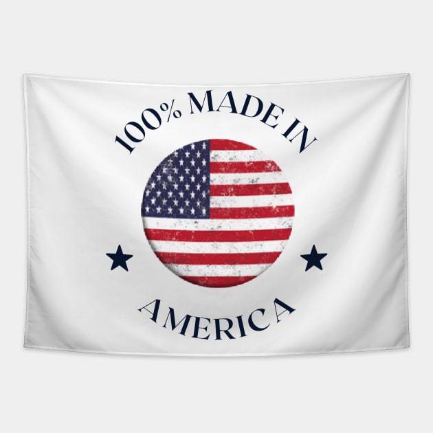 100% Made in America Tapestry by My Word Art