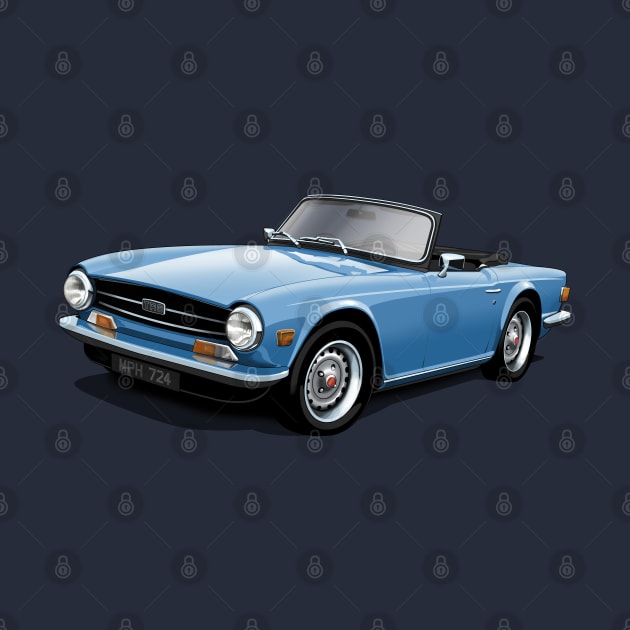 Triumph TR6 in light blue by candcretro