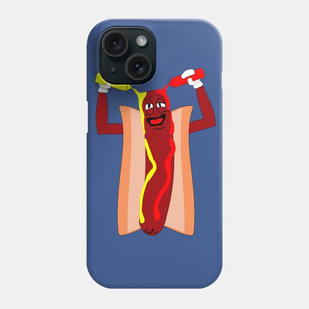 A Hotdog in Paradise Phone Case by Rubynibur