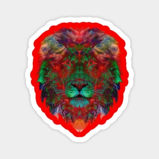 Colorful Artistic Lion Magnet