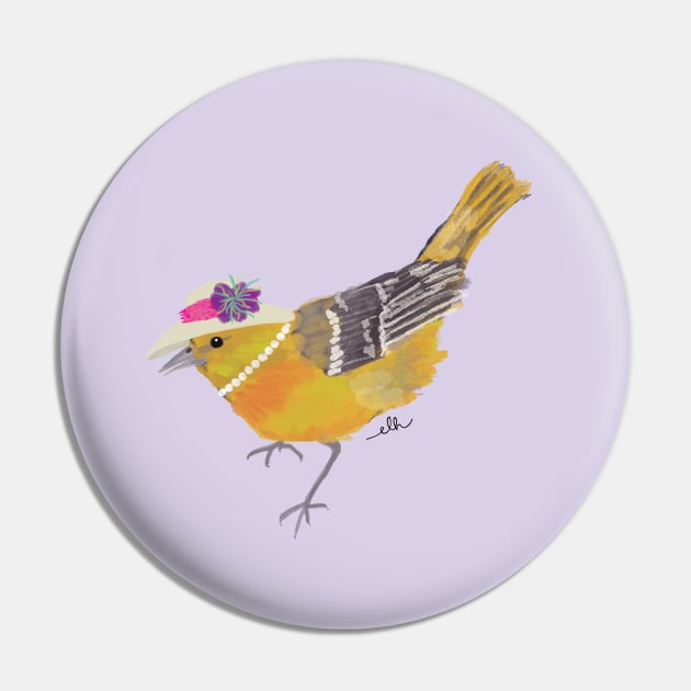 Lady Oriole Pin by EmilyLaurelHarris