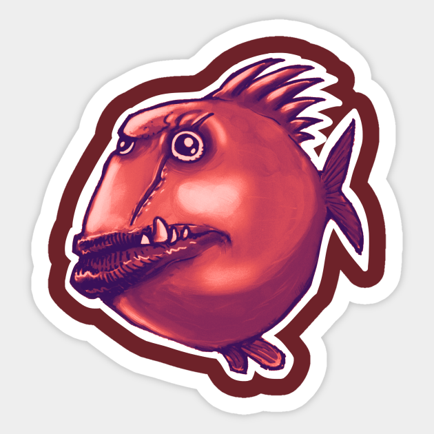 bad guy scarface ugly fish funny cartoon - Ugly Fish - Sticker | TeePublic bad guy scarface ugly fish funny cartoon - Ugly Fish - Sticker | TeePublic