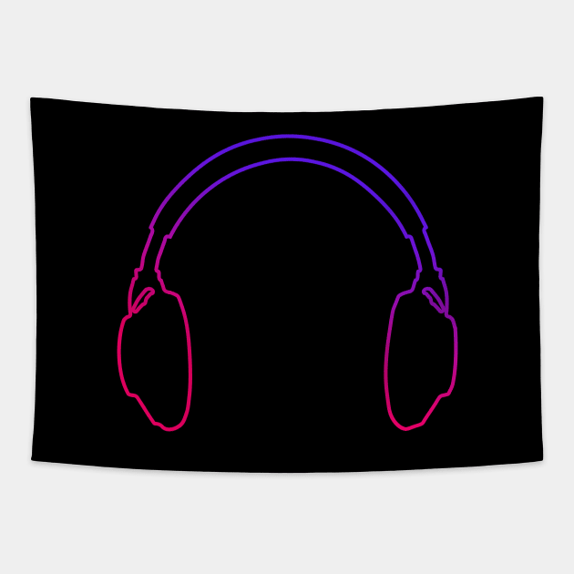 Headphones Tapestry by Zack