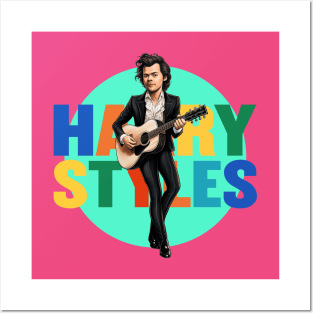 Famous Singer Harry Style Retro Poster at HarryStylesMerchandise