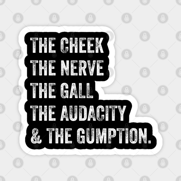 The Cheek, the Nerve, the Gall, the Audacity, and the Gumption Magnet by GiftTrend