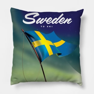 Sweden Travel poster Pillow