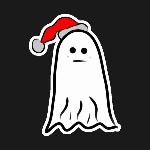 Ghost Wearing Santa Hat by DanielleGensler