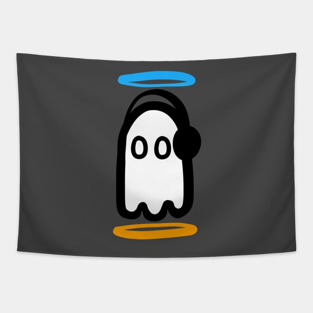 Napstablook Portal Tapestry by Deluxion