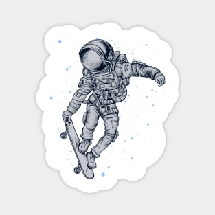 Astronaut with skateboard Magnet