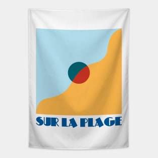 Sur la Plage - On the Beach Tapestry