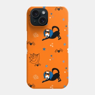 Cute print with a dog in a spider costume Phone Case