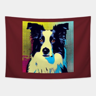 Border Collie pop art Tapestry