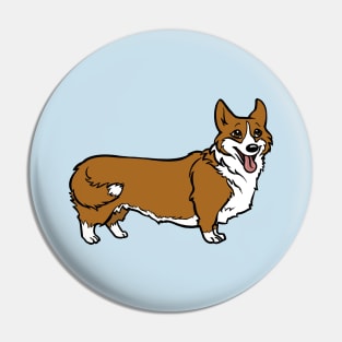 Pembroke Welsh Corgi Red and White Pin