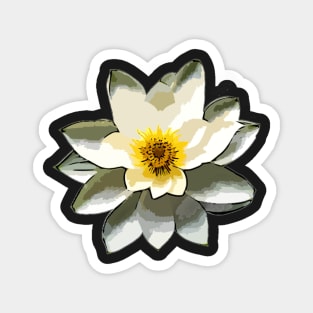 White Lotus Art Magnet