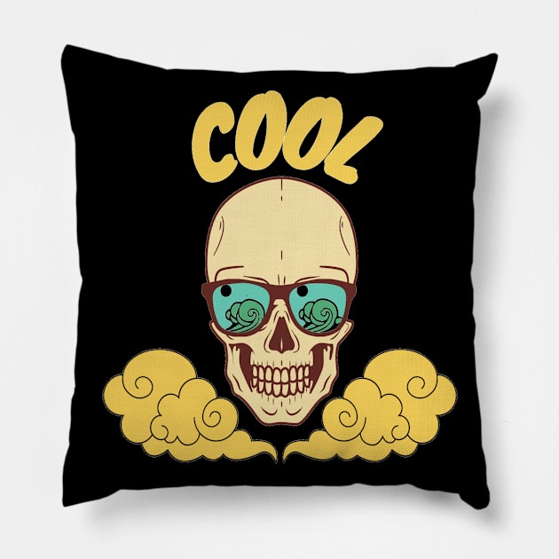 cool skeleton Pillow by artby-shikha