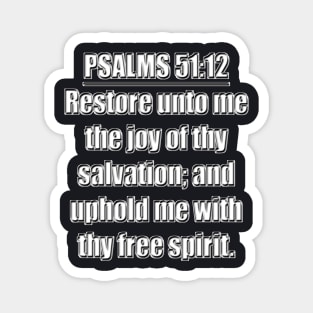 Psalm 51:12 KJV Bible Verse Magnet