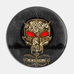 Awesome skull Pin