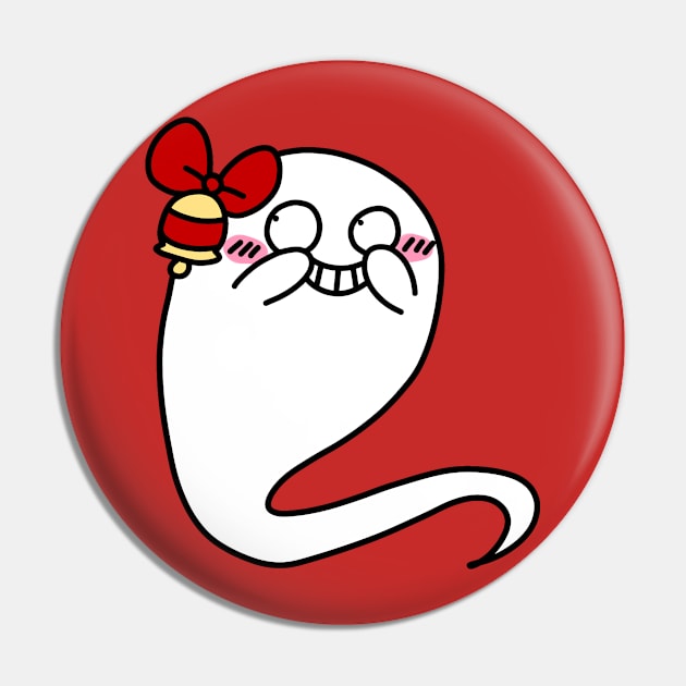 Christmas Bell Ghost Pin by saradaboru