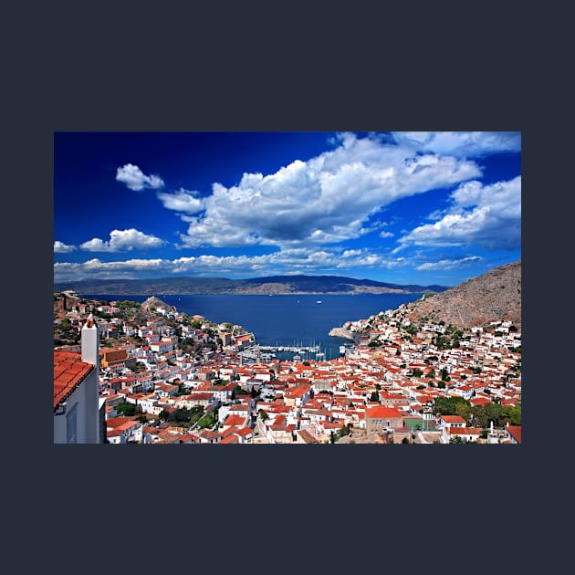 Panorama of Hydra town by Cretense72