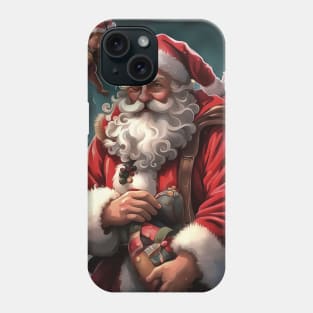 Nostalgic Santa Claus Carrying Holiday Gifts On Christmas Eve Phone Case