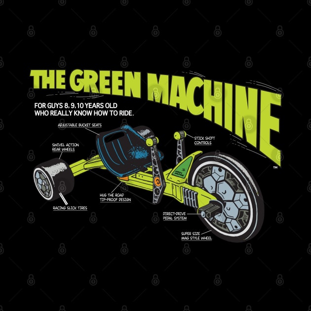 Green Machine - Big Wheel (Dark) by Chewbaccadoll