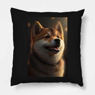 Happy Shiba Inu Dog Pillow