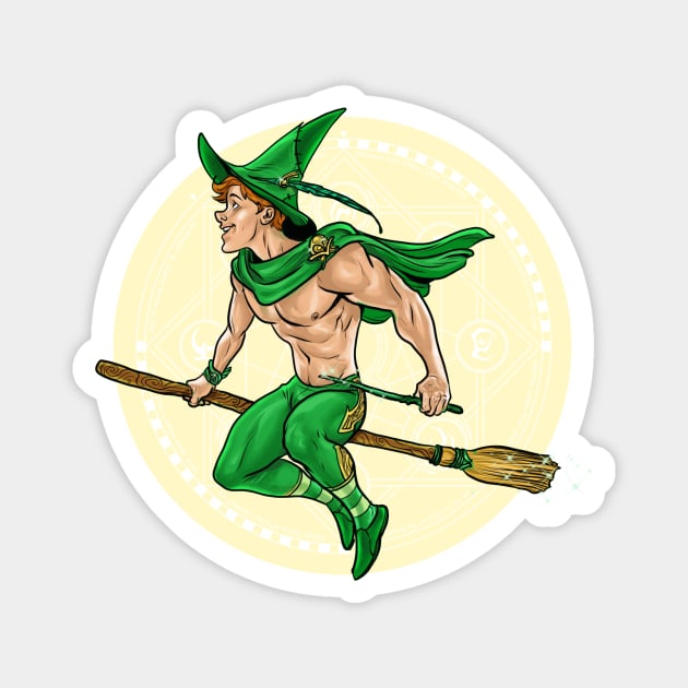 Witch Boy - Green/Jade Magnet by JoeBoy101