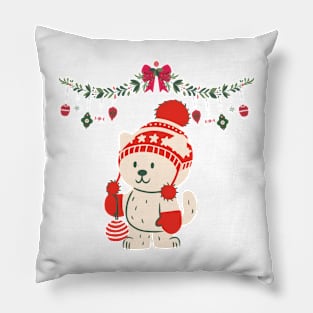 Merry Christmas teddy Pillow