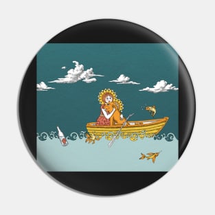 Crossing by the sea Pin