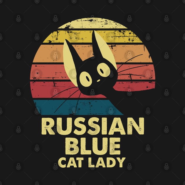 Russian Blue cat mom. Perfect present for mom mother dad father friend him or her by SerenityByAlex