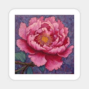 Pink Peony Single Bloom Magnet