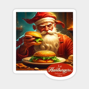 Vintage Santa Claus with Hamburger Magnet