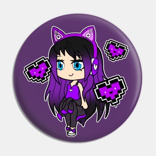 Purple Gacha Girl - Lauren Z inspired Pin