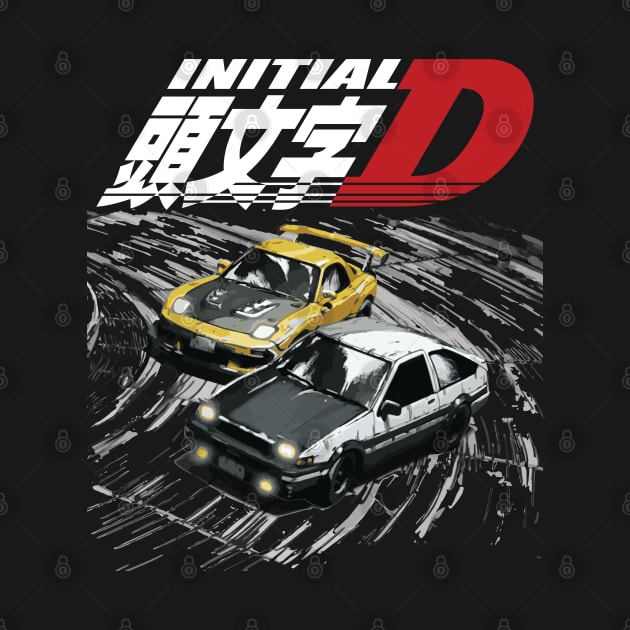 initial d downhill mountain drifting ae86 vs fd by cowtown_cowboy