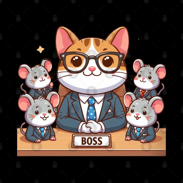 The Cute Cat Boss Chronicles: A Feline Feast of Fun by Divineshopy