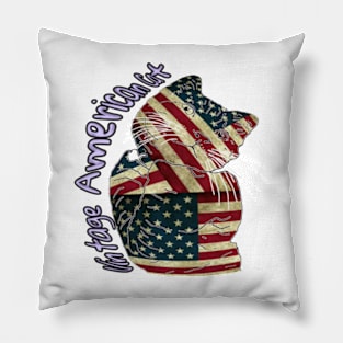 Vintage american cat Pillow