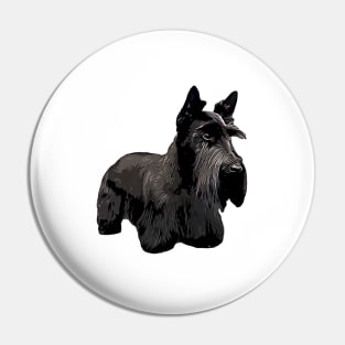 Scottish Terrier Max Style Pin